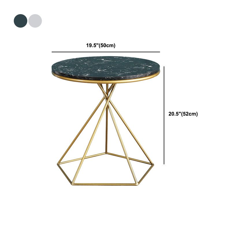 20.47 "Table lateral de estilo contemporáneo de estilo contemporáneo Mesa acento de acento de sofá redondo