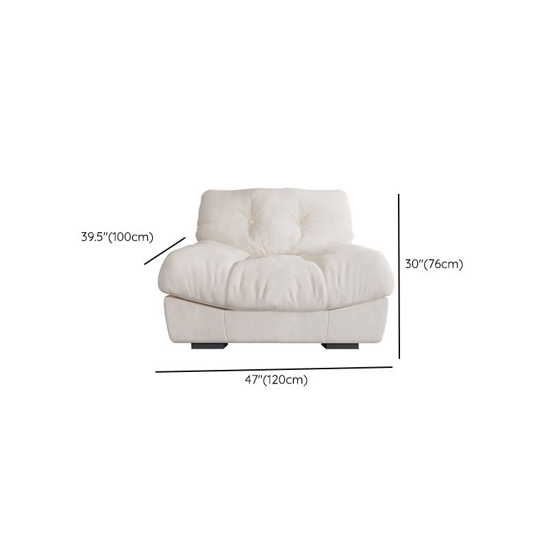 Contemporary White Sofa Faux Leather Armless Sofa with Loose Back Clearhalo 'furn' 'furn_sofas' 'Furniture' 'Living Room Furniture' 'Sofa' 'sofas' 1200x1200_78ad617a-9b43-44ae-84fb-79d385caf80f
