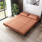 Orange Faux leather Sofa Bed 35.43" Wide Contemporary Sleeper Sofa with Upholstered