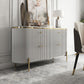 Glam Style Sideboard Buffet Faux Marble Cabinets Buffet Sideboard Clearhalo 'buffet_sideboard' 'Buffets & Sideboards' 'furn' 'furn_buffet_sideboard' 'Furniture' 'Kitchen & Dining Furniture' 1200x1200_78b0bc33-cacf-4442-a6ff-71feb7781034