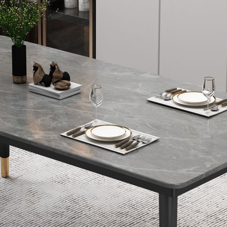 Modern Sintered Stone Top Table Rectangle Kitchen Dining Table with 4 Legs Base Clearhalo ' dining_table' 'Dining Tables & Seating' 'Dining Tables' 'furn' 'furn_dining_table' 'Furniture' 'furniture_dining_table' 'Kitchen & Dining Furniture' 'kitchen&dining_furn' 'kitchen' 'kitchen_dining_table' 1200x1200_78b13b6b-3eca-4b49-a87c-ef821272357a