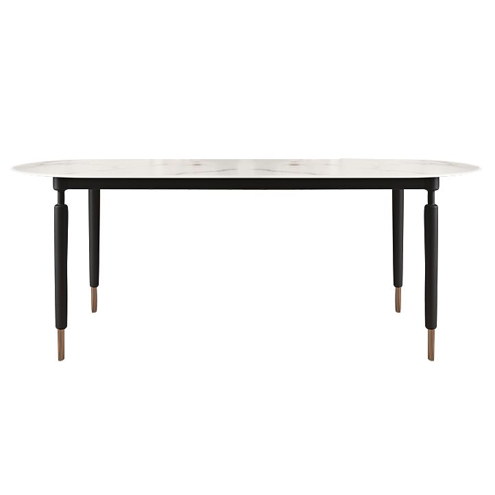 Minimalist Oval Sintered Stone Table Standard Dining Table for Kitchen Clearhalo ' dining_table' 'Dining Tables & Seating' 'Dining Tables' 'furn' 'furn_dining_table' 'Furniture' 'furniture_dining_table' 'Kitchen & Dining Furniture' 'kitchen&dining_furn' 'kitchen' 'kitchen_dining_table' 1200x1200_78b16fb4-3d0d-4564-a5f9-52b0f70009fa