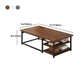 16.54" Tall Contemporary Style Coffee Cocktail Table Metal Frame Coffee Table