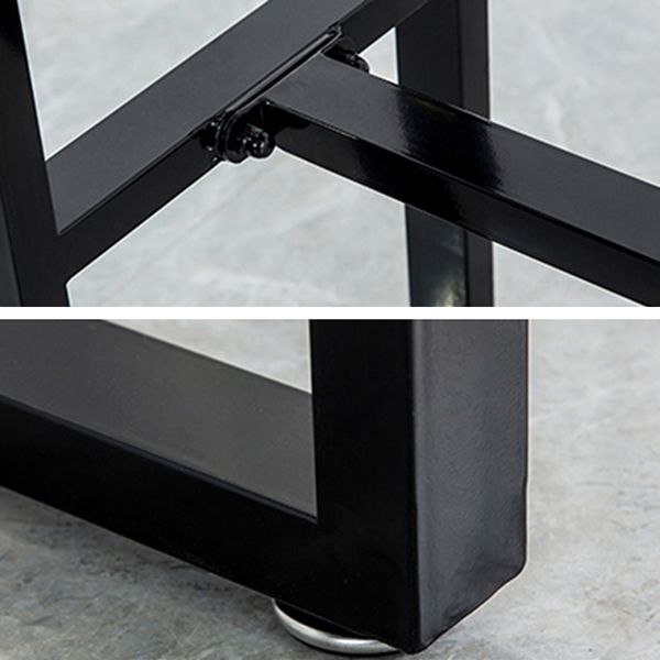 Matte Finish Stone Top Bistro Table with Black Metal Frame for Home Clearhalo 'Bar Furniture' 'Bar Tables' 'bar_tables' 'furn' 'furn_bar_tables' 'Furniture' 'Kitchen & Dining Furniture' 1200x1200_78b4e647-f239-4ea5-b092-59db986e5e3f