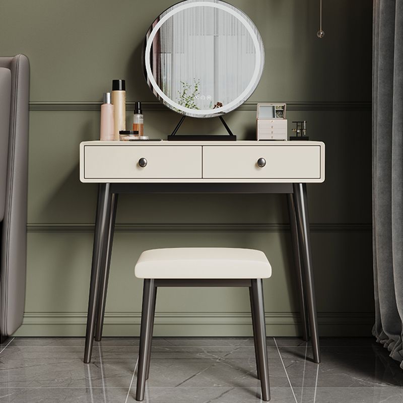 White Wooden Top Make-up Vanity with Drawer for Bedroom 29.53"