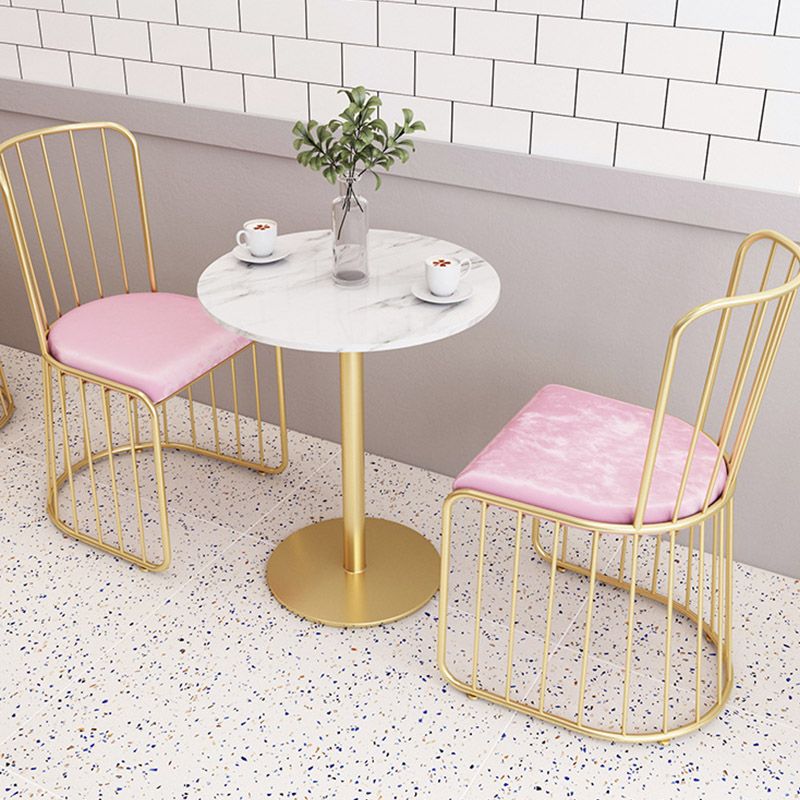 Modern Faux Marble Dining Table White Dinette Table for Home Clearhalo 'Dining Tables & Seating' 'Dining Tables' 'dining_table' 'furn' 'furn_dining_table' 'Furniture' 'Kitchen & Dining Furniture' 1200x1200_78b63935-332b-43ee-aebe-7ab1d89c38e6