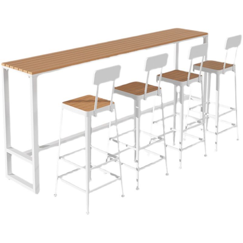 Mesa de mesa de pub de madera de ingeniería moderna 1/2/5 Piezas Rectangle Contador de caballete Rectangle Juego