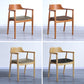 Contemporary Dining Chair 20'' Wide Open Arm Chair with 4 Wood Legs for Home Clearhalo ' kitchen&dining_furn' 'Dining Chairs' 'Dining Tables & Seating' 'dining_chair' 'furn' 'furn_dining_chair' 'Furniture' 'furniture_dining_chair' 'Kitchen & Dining Furniture' 'kitchen' 1200x1200_78bb585e-8289-4e70-8411-2a803df27acc