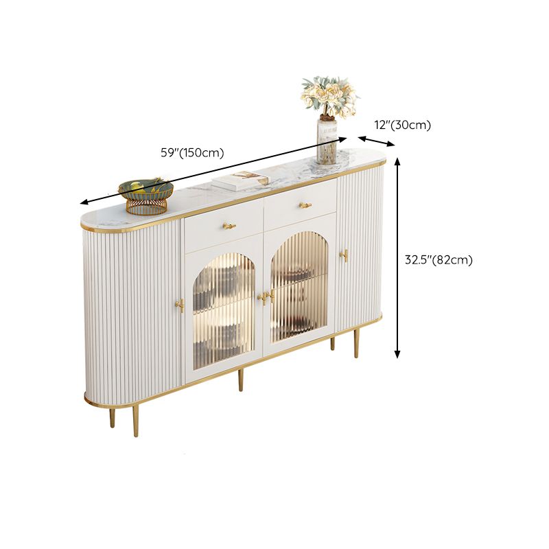 Buffet glam buffet Portes en verre armoires buffet de restauration avec lumières LED