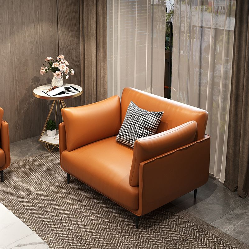 Contemporary Fabric Cushions Sofa 32.28"High Tuxedo Arm Single Cushion Seat Sofa Clearhalo 'furn' 'furn_sofas' 'Furniture' 'furniture_sofas' 'kitchen' 'kitchen_sofas' 'Living Room Furniture' 'Sofa' 'sofas' 1200x1200_78bf6074-39a4-44e6-b7db-b5658327af40