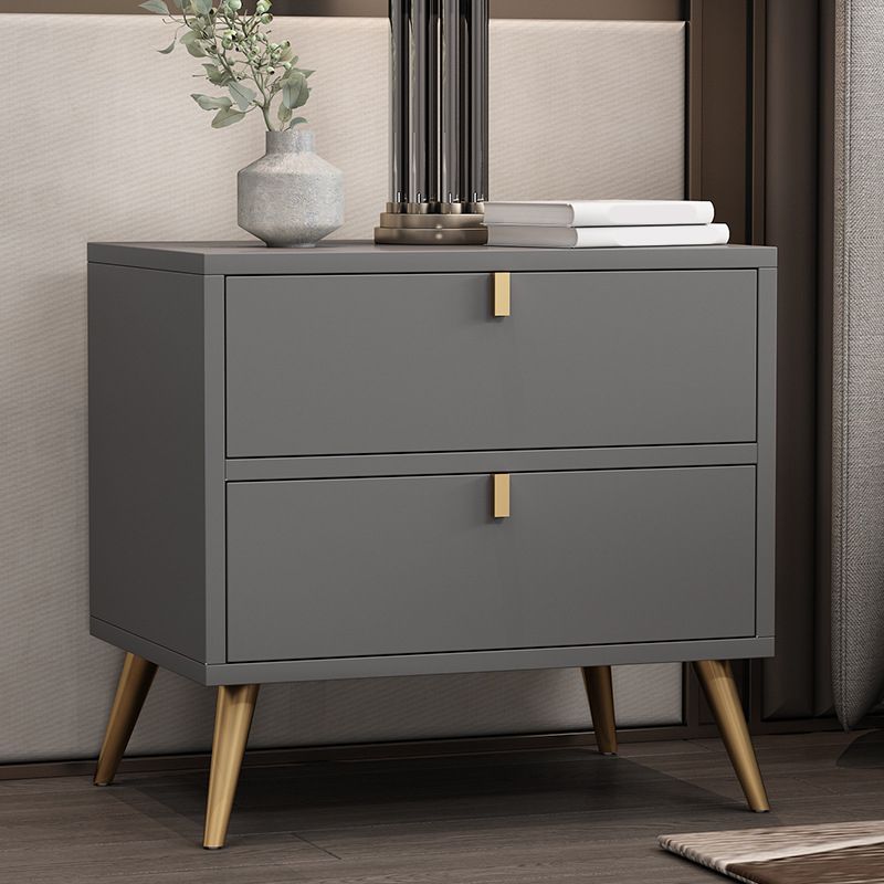 Contemporary Wood Accent Table Nightstand 21.65" Tall Bed Nightstand with 2 Drawers Clearhalo 'Bedroom Furniture' 'furn' 'furn_night_stand' 'Furniture' 'night_stand' 'Nightstands' 1200x1200_78c07c8b-8fef-4294-ba18-2a4b0dd8f9fb