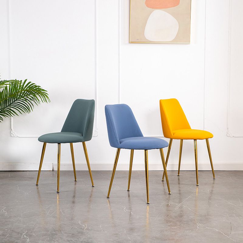 Scandinavian Glam Style Metal Solid Back Side Chair Colorful Chair Sets Clearhalo ' kitchen&dining_furn' 'Dining Chairs' 'Dining Tables & Seating' 'dining_chair' 'furn' 'furn_dining_chair' 'Furniture' 'furniture_dining_chair' 'Kitchen & Dining Furniture' 'kitchen' 1200x1200_78c114dd-d676-4510-a39a-ae2955b8aed9