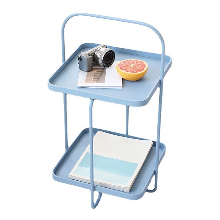 Square End Side Table X-base End Table with Shelves and Tray Top Clearhalo 'Coffee & Accent Tables' 'End & Side Tables' 'end_side_tables' 'furn' 'furn_end_side_tables' 'Furniture' 'Living Room Furniture' 1200x1200_78c17b56-1d65-41ec-bd4e-3cf8d08e1d6a