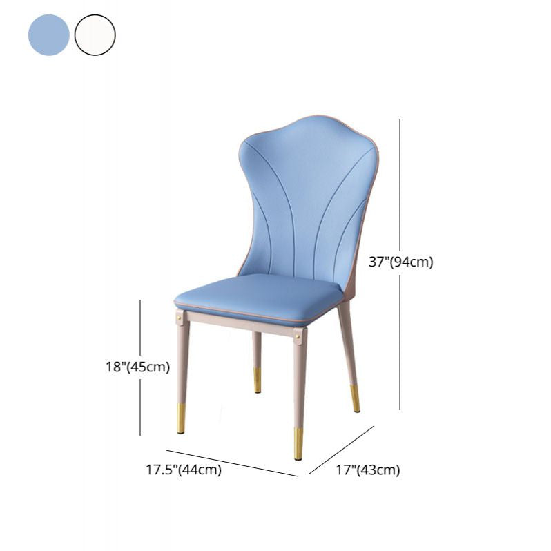 Leather Dining Side Chair Scandinavian Design Solid Back Armless Dining Chairs Clearhalo 'Dining Chairs' 'Dining Tables & Seating' 'dining_chair' 'furn' 'furn_dining_chair' 'Furniture' 'Kitchen & Dining Furniture' 1200x1200_78c1f0dd-fa2b-4e22-a0aa-f0d7b71af19b