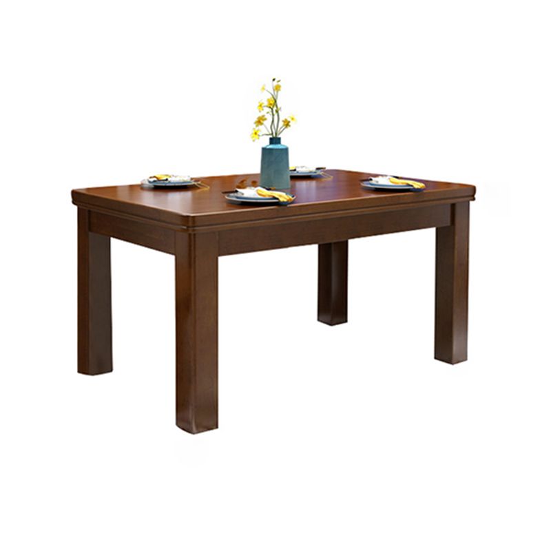 Mid-Century Modern Rectangle Dining Table Solid Wood Dining Table with 4 Legs Clearhalo ' dining_table' 'Dining Tables & Seating' 'Dining Tables' 'furn' 'furn_dining_table' 'Furniture' 'furniture_dining_table' 'Kitchen & Dining Furniture' 'kitchen&dining_furn' 'kitchen' 'kitchen_dining_table' 1200x1200_78c2d20f-59eb-451c-8831-abcc4a70723b