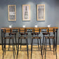 Rectangle Wood Top Counter Table Industrial 42-inch Metal 4 Legs Table for Dining Room Clearhalo 'Bar Furniture' 'Bar Tables' 'bar_tables' 'furn' 'furn_bar_tables' 'Furniture' 'furniture_bar_tables' 'Kitchen & Dining Furniture' 1200x1200_78c2d615-e345-42f5-bbab-dcd2f80b15a8