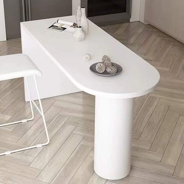 Industrial White Iron Bar Table Wood Specialty Top 41.3"H Bistro Table Clearhalo 'Bar Furniture' 'Bar Tables' 'bar_tables' 'furn' 'furn_bar_tables' 'Furniture' 'furniture_bar_tables' 'Kitchen & Dining Furniture' 'kitchen&dining_furn' 'kitchen' 1200x1200_78c38e69-35d8-4266-94c5-11d0dd2084e1