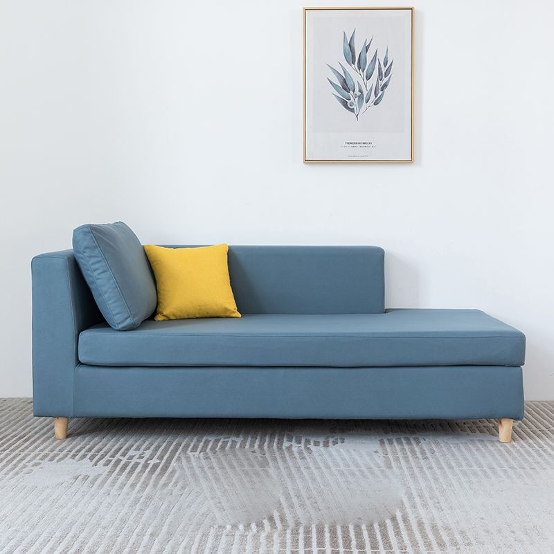 Wood One Armed Scandinavian Chaise Square Arms with Legs for Living Room Clearhalo 'Chairs & Seating' 'Chaise Lounge' 'chaise_lounge' 'furn' 'furn_chaise_lounge' 'Furniture' 'Living Room Furniture' 1200x1200_78c55a3c-92c7-4a68-91f1-f31e49ff5a8e