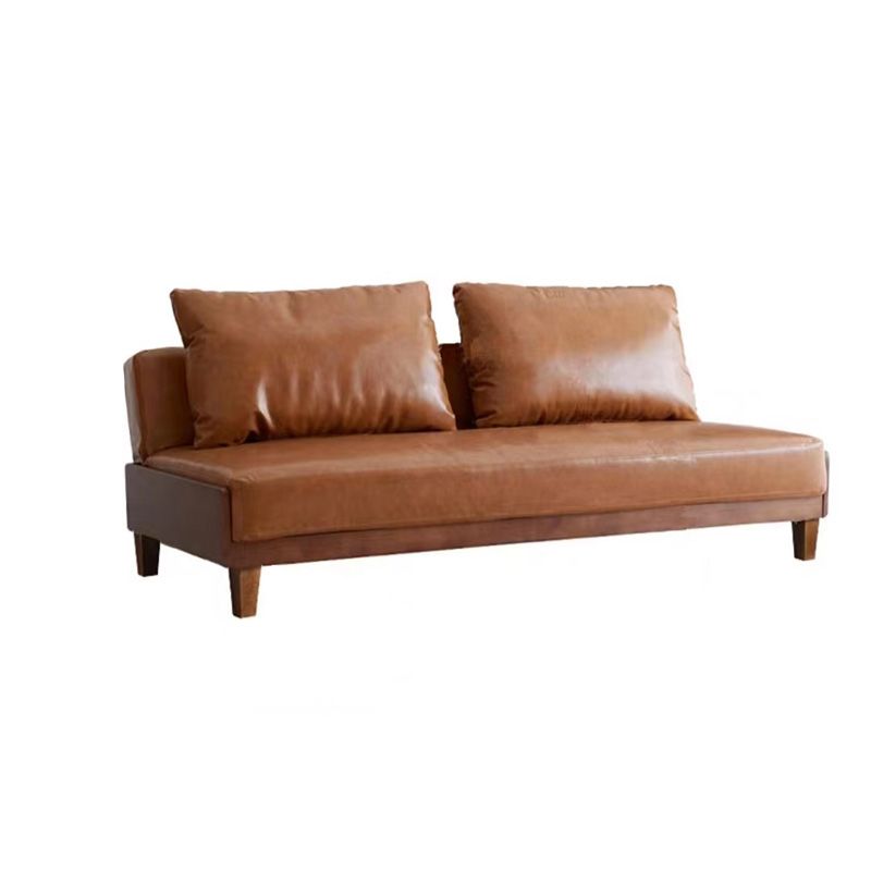 28,3 "H Faux Leder Armless Cabrio -Sofa für Wohnzimmer