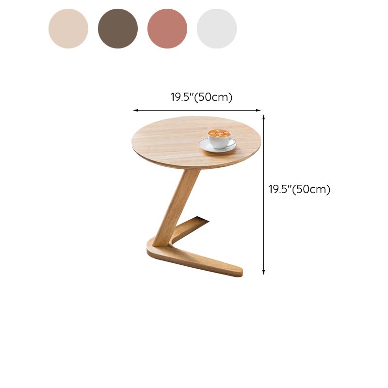 Scandinavian Solid Wood End Table Abstract Base Table Living Room Side Table