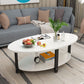 Solid Wood 4 Legs Coffee Table Modern Oval Coffee Table with Storage Clearhalo 'Coffee & Accent Tables' 'Coffee Tables' 'coffee_tables' 'furn' 'furn_coffee_tables' 'Furniture' 'Living Room Furniture' 1200x1200_78c7877a-7542-4ff4-b5f2-1451c33d4041