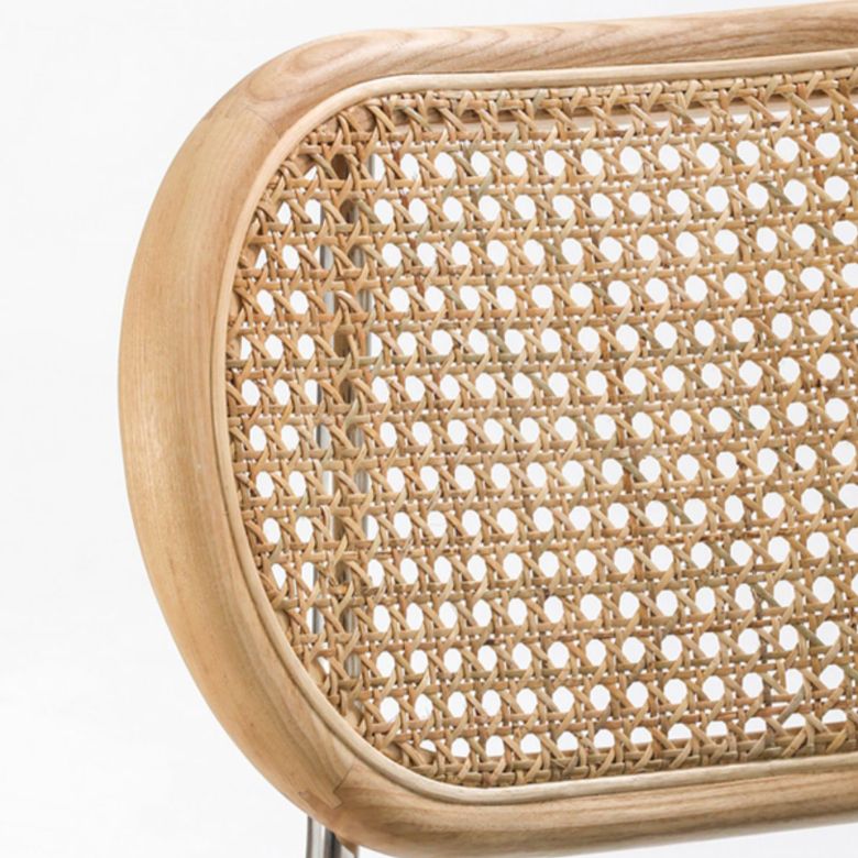 Sedia da cucina senza braccioli gambe in metallo sedia da pranzo con schienale King Louis