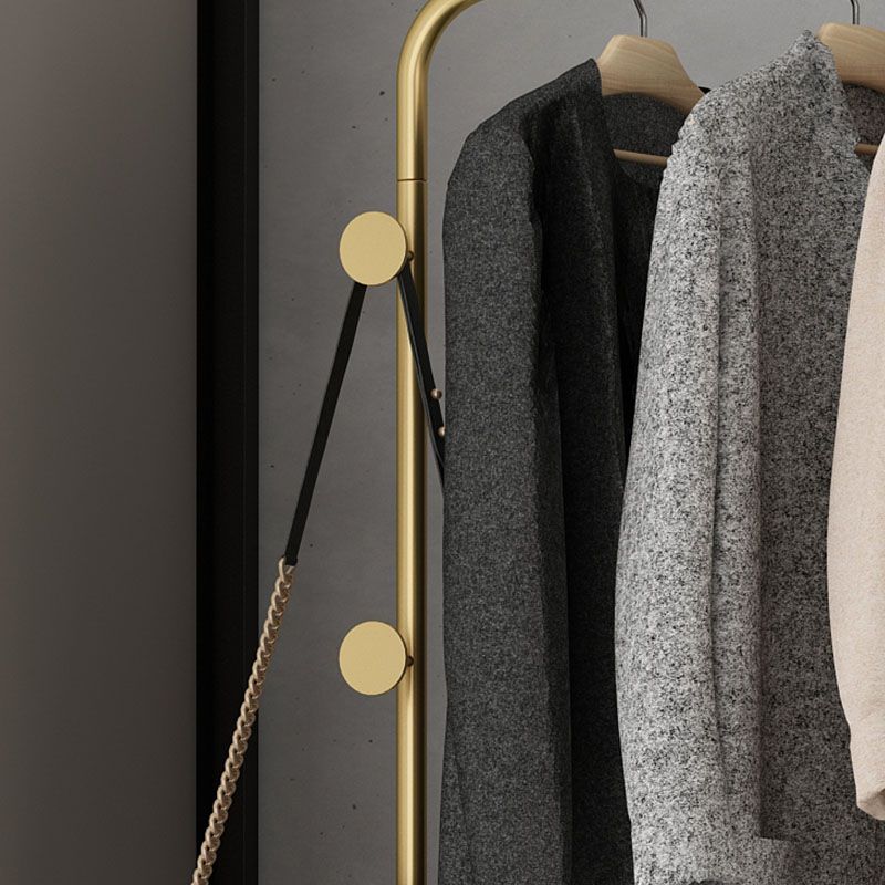 Gorgeous Metal Clothes Hanger Double Coat Hooks Coat Rack with Marble Bottom Clearhalo 'Entry & Mudroom Furniture' 'furn' 'furn_hall_tree_coat_racks' 'Furniture' 'Hall Trees & Coat Racks' 'hall_tree_coat_racks' 1200x1200_78cab59b-fe78-4008-9a71-8d78e545f816