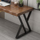 Industrial Solid Wood Office Desk 27,6-inch brede schrijfbureau met ijzeren benen