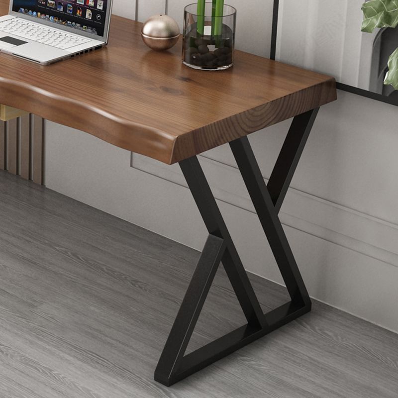 Industrial Solid Wood Office Desk 27,6-inch brede schrijfbureau met ijzeren benen