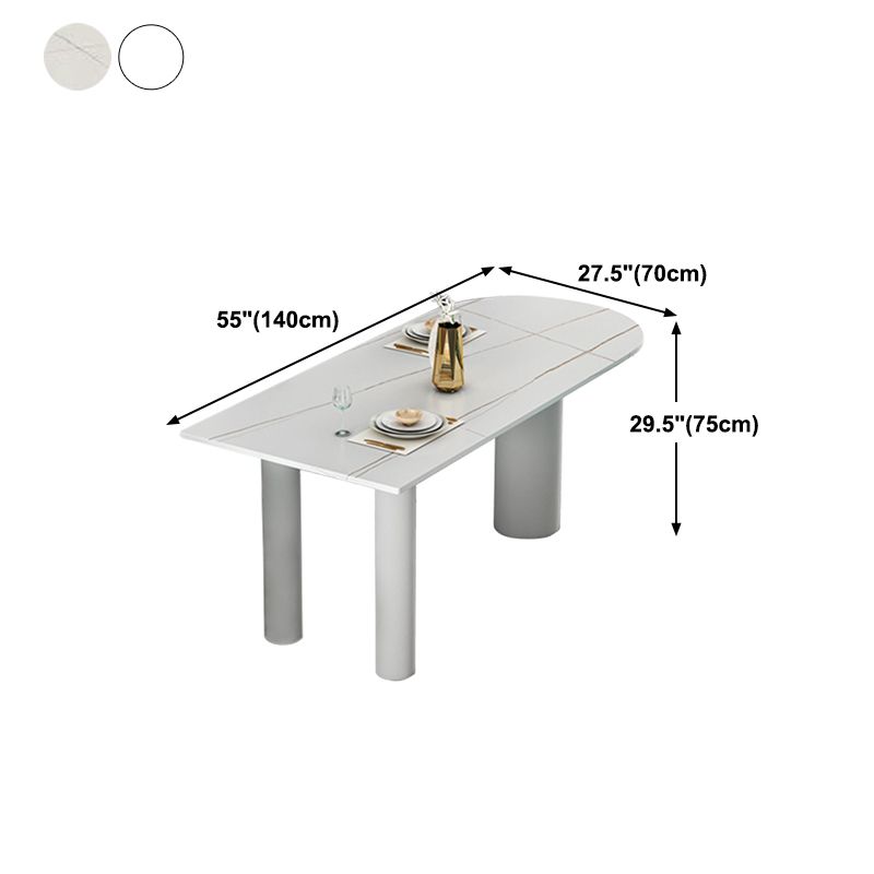 Free Form Sintered Stone White Dining Table Simplicity 3 Legs Table for Dining Room Clearhalo ' dining_table' 'Dining Tables & Seating' 'Dining Tables' 'furn' 'furn_dining_table' 'Furniture' 'furniture_dining_table' 'Kitchen & Dining Furniture' 'kitchen&dining_furn' 'kitchen' 'kitchen_dining_table' 1200x1200_78cca3c1-417b-4709-8e14-9c891278e9dc