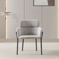 Kitchen Dining Arm Chair Contemporary Dining Chair with Black Metal Legs