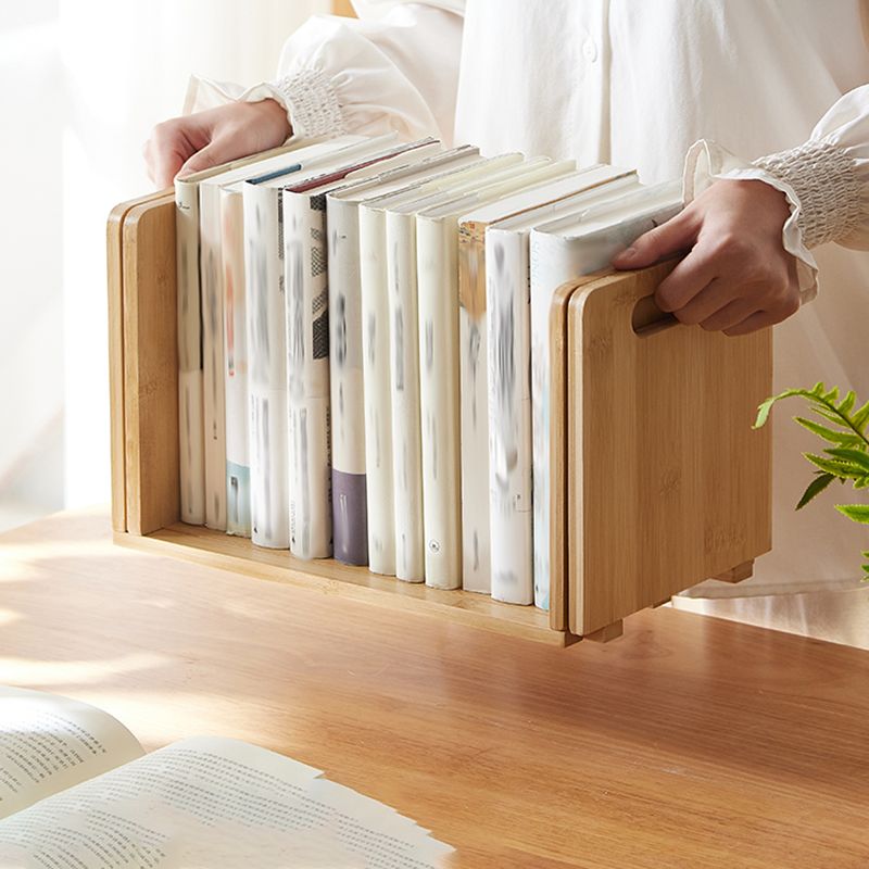 Libreria aperta di libreria aperta in bambù contemporanea orizzontale per uso domestico