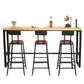 Industrial Style Bar Table Solid Wood Rectangle Pub Table for Indoor