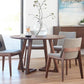 Modern Rubber Wood Table for Restaurant Dining Table with Double Wood Pedestal