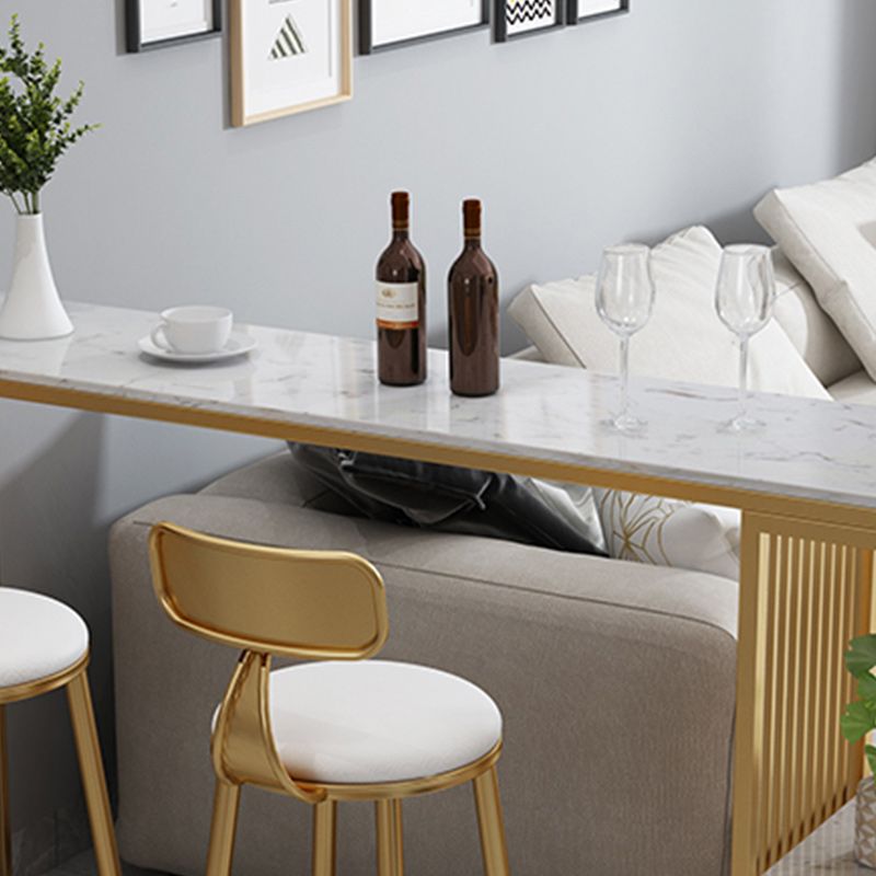 Tabella dei pub contemporanei in altezza da 42 pollici in marmo artificiale tavolo da bar