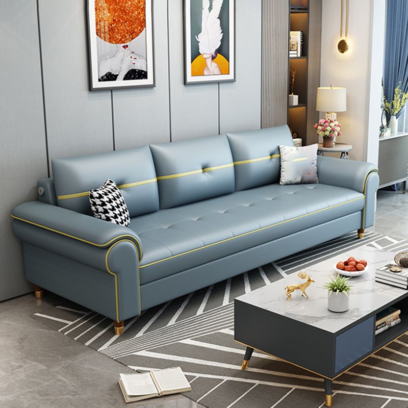 Faux Leather Modern Sofa 31.49"W Pillow Top Arm Sofa for Living Room Clearhalo 'furn' 'furn_sofas' 'Furniture' 'furniture_sofas' 'kitchen' 'kitchen_sofas' 'Living Room Furniture' 'Sofa' 'sofas' 1200x1200_78d27966-db8c-448d-9f51-3e1ebb2b0684