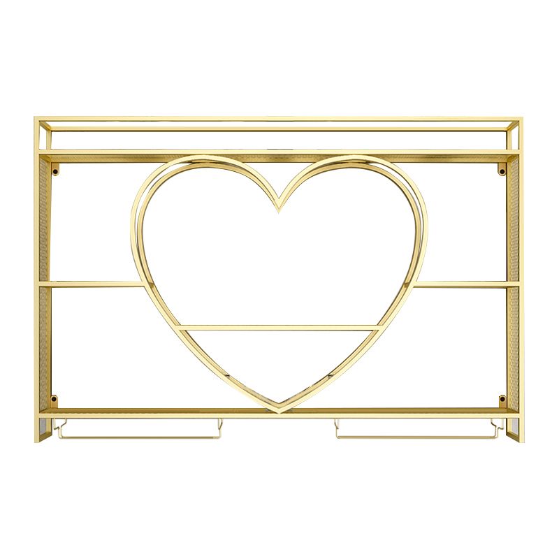 Botella de vino de metal y estante de vino de metal y estante de vidrio sin luz sin luz