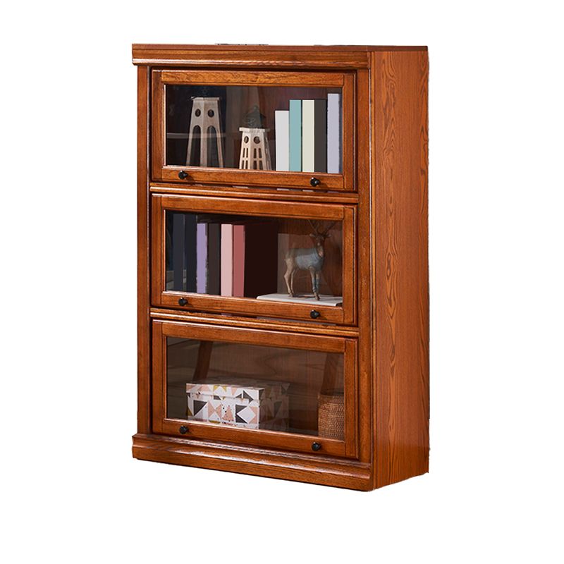 Mid-Century Modern Side Cabinet Square Accent Cabinet with Glass Paned Clearhalo 'Cabinets & Chests' 'cabinets_chests' 'furn' 'furn_cabinets_chests' 'Furniture' 'Living Room Furniture' 1200x1200_78d8fb27-225a-414c-b5ec-ad46f1c17865