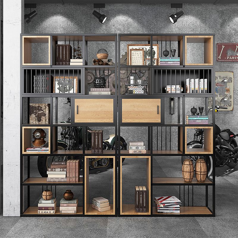 79"H Bookshelf Industrial Style Open Back Bookcase for Home Office Clearhalo 'Bookcases' 'furn' 'furn_bookcases' 'Furniture' 'furniture_bookcases' 'kitchen' 'kitchen_bookcases' 'Living Room Furniture' 'Office Furniture' 1200x1200_78d924f2-2408-45d1-89aa-0ac7a24e59c3