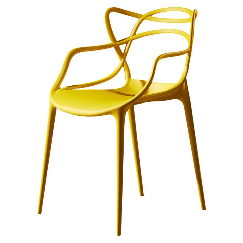 Scandinavian Plastic Dining Arm Chair Indoor Stackable Dining Armchairs Clearhalo ' kitchen&dining_furn' 'Dining Chairs' 'Dining Tables & Seating' 'dining_chair' 'furn' 'furn_dining_chair' 'Furniture' 'furniture_dining_chair' 'Kitchen & Dining Furniture' 'kitchen' 1200x1200_78dc52b9-5af8-439c-aff5-a1b3e7af9e4a