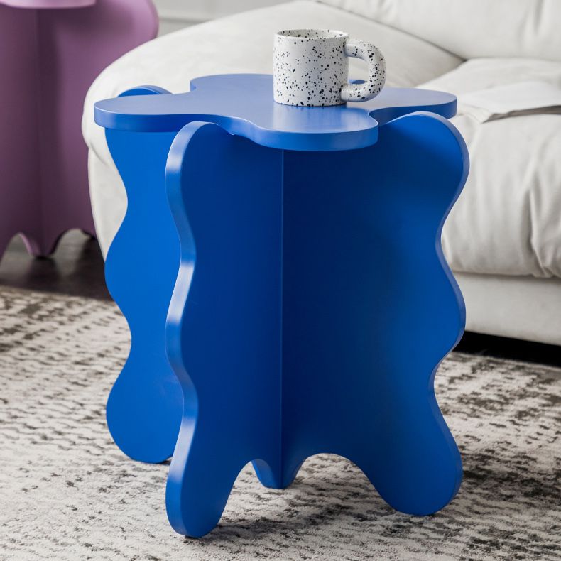 Contemporary Geometric Side End Snack Table X-base End Table