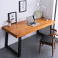 Bureau d'écriture rectangulaire en bois bureau de bureau moderne avec des jambes en métal