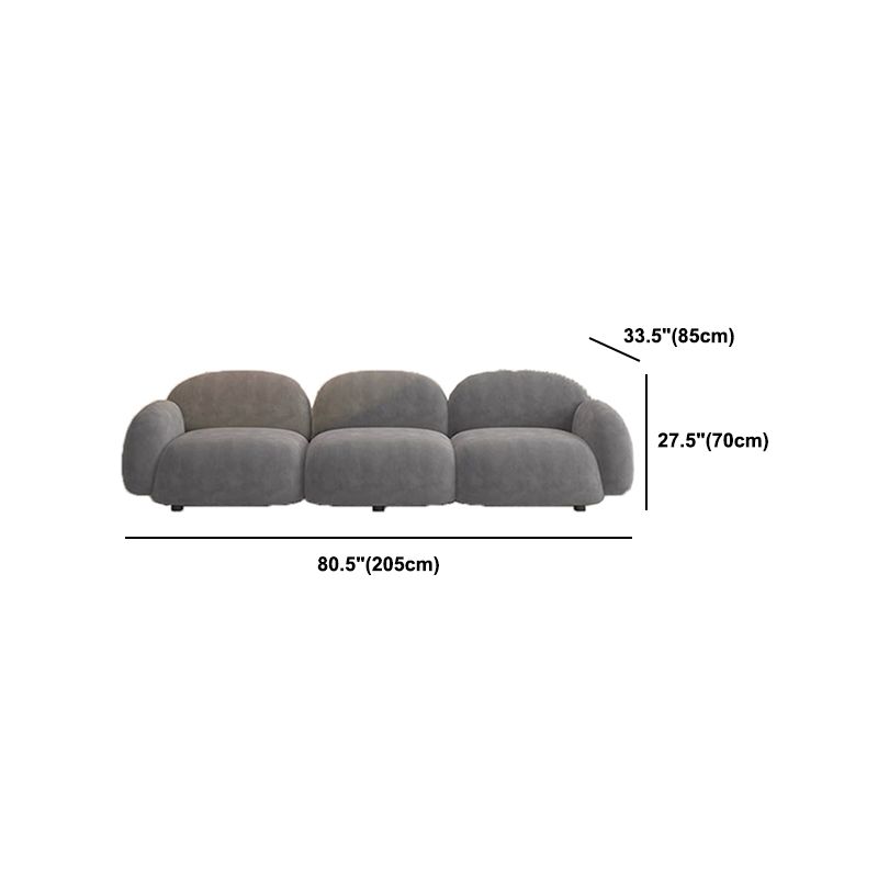 Modern Style Sofa Velvet Cushioned Backrest Sponge Cushions Fill Sofa Bed