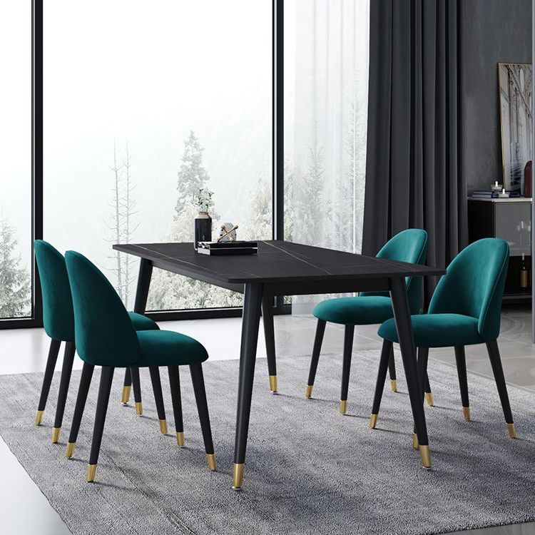 Metal Contemporary Rectangular Dining Table Sintered Stone Top Table with Black Legs Clearhalo ' dining_table' 'Dining Tables & Seating' 'Dining Tables' 'furn' 'furn_dining_table' 'Furniture' 'furniture_dining_table' 'Kitchen & Dining Furniture' 'kitchen&dining_furn' 'kitchen' 'kitchen_dining_table' 1200x1200_78ded524-a8de-4e2d-aecc-69aee788313c