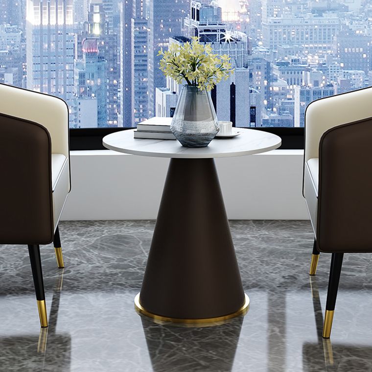 Round Table 23.6'' Dinette Table Traditional Luxury Dinner Room Table with Pedestal Casual Clearhalo ' dining_table' 'Dining Tables & Seating' 'Dining Tables' 'furn' 'furn_dining_table' 'Furniture' 'furniture_dining_table' 'Kitchen & Dining Furniture' 'kitchen&dining_furn' 'kitchen' 'kitchen_dining_table' 1200x1200_78e20e94-6ad1-4141-95f9-0b99f9a6ff26