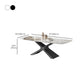 Industrial Style Rectangle Table Sintered Stone Dining Table with Metal Legs for Home Use Clearhalo 'Dining Tables & Seating' 'Dining Tables' 'dining_table' 'furn' 'furn_dining_table' 'Furniture' 'Kitchen & Dining Furniture' 1200x1200_78e20f11-137c-468d-8539-41655850db50