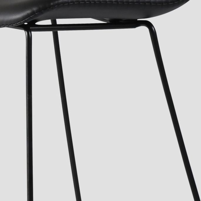 Taburete de bar nórdico con respaldo bajo, taburete de bar de plástico con patas de metal para el hogar