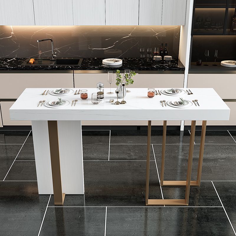 Mesa de comedor de acento de mármol contemporáneo