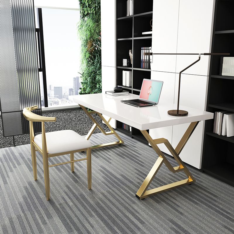 Glam rechthoekig schrijfbureau 29.53 "Tall massief houten bureau