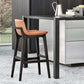 Contemporary Low Back Indoor Armless Bar Stool with Backrest